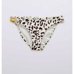 NWT aerie white leopard bikini bottoms